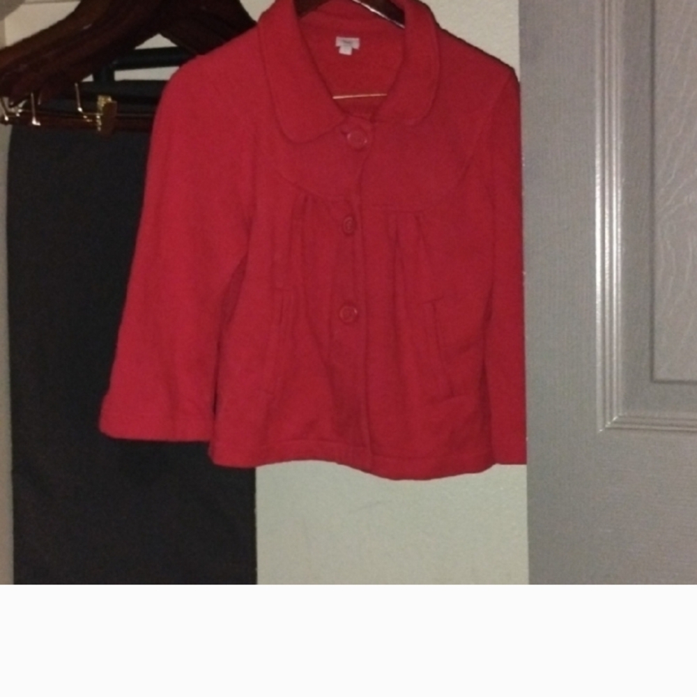 GAP Red Blazer Vibrant Suit Jacket